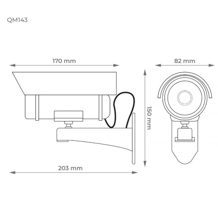 Imitácia kamery na stenu DPM QM143 s LED diódou