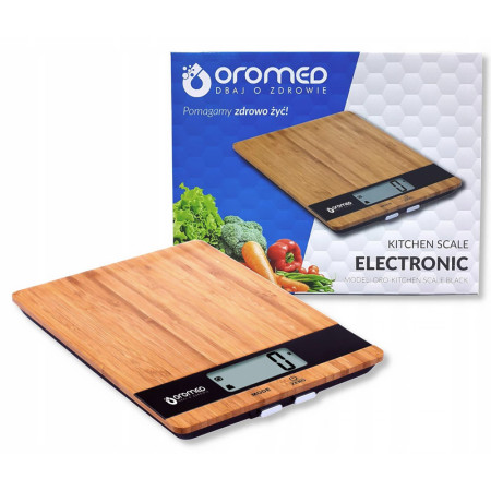 Váha kuchynská OROMED ORO-KITCHEN SCALE black BAMBUSOVA