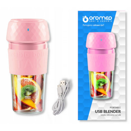 Mixér prenosný nabíjateľný OROMED ORO-JUICE CUP USB PINK