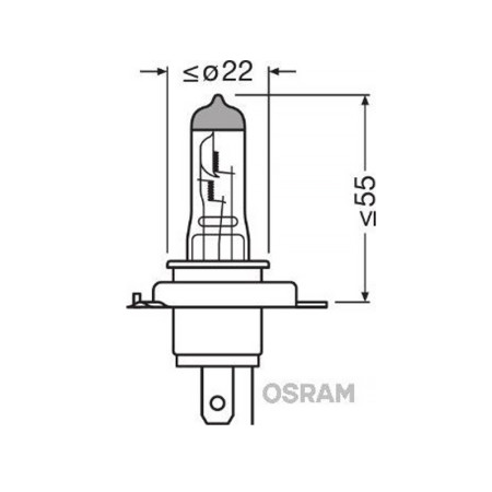 Žiarovka OSRAM AUTO H4 64193CLC CLASSIC 55W 12V