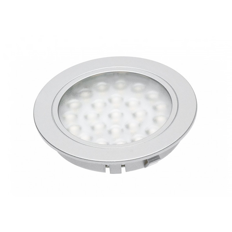 Panel LED do nábytku GTV ALVARO 1,7W 6400K 12V DC okrúhly hliník 130lm IP20