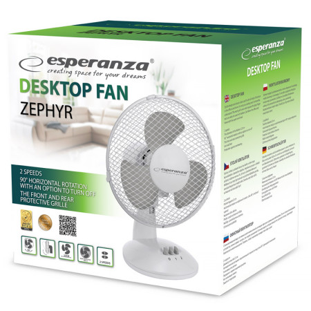 Ventilátor stolový 23cm ESPERANZA EHF004WE ZEPHYR