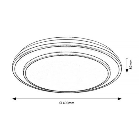 Stropnica LED 490mm 40w 3-6500K CCT+DO  čierna 2700lm RABALUX 2130 LUPITA