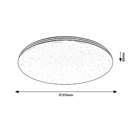 Stropnica LED 375mm 30w 4000K IP44 chrómová 2100lm RABALUX 3875 TOMA