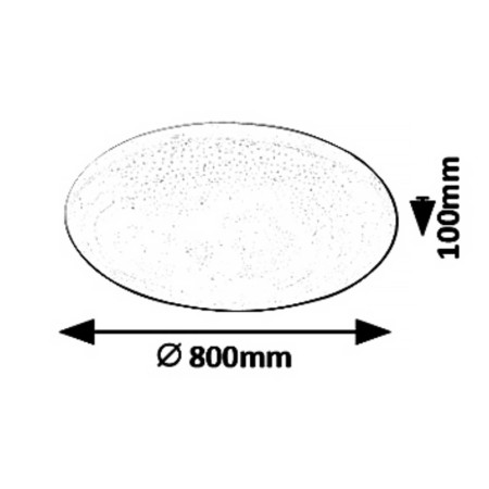 Stropnica LED 800mm 80w 3-6500K CCT+DO biela 6400lm RABALUX 5447 DANNY