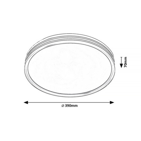 Stropnica LED 390mm 25w 3000K matná čierna 1120lm RABALUX 71118 EPORA