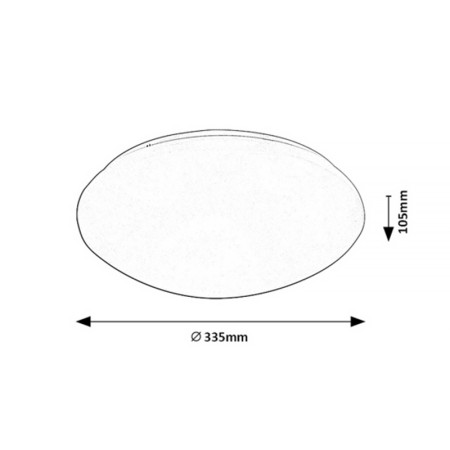 Stropnica LED 335mm 18w 4000K IP44 biela 1180lm RABALUX 71133 LUCAS