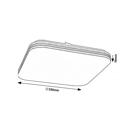 Stropnica LED 330x330mm 18w 4000K biela 1350lm RABALUX 71176 OSCAR2