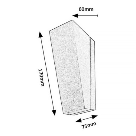 Svietidlo vonkajšie nástenné LED 3w 4000K IP65 antracit 140lm RABALUX 77065 TEMSE