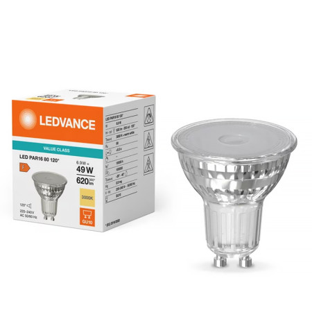 Žiarovka LEDVANCE LED PAR1680120 GU10 6,9W/830 120° VC