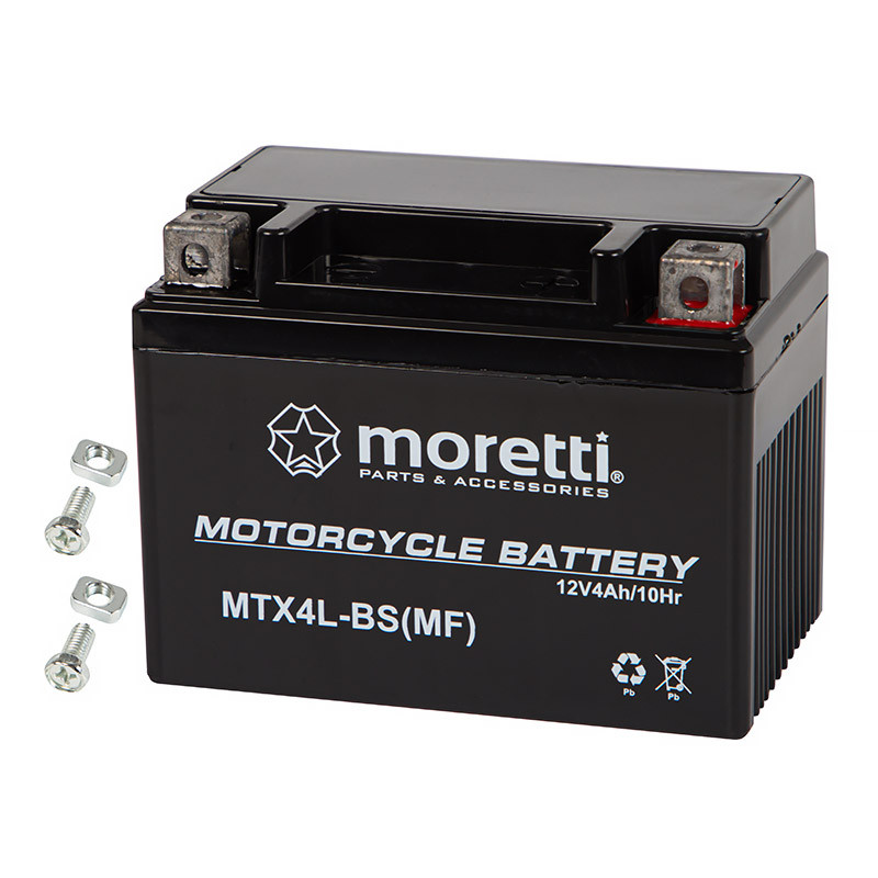 Akumulátor gelový 12V/4Ah RT1240 (113x85x70mm) motocyklový MORETTI MTX4L-BS