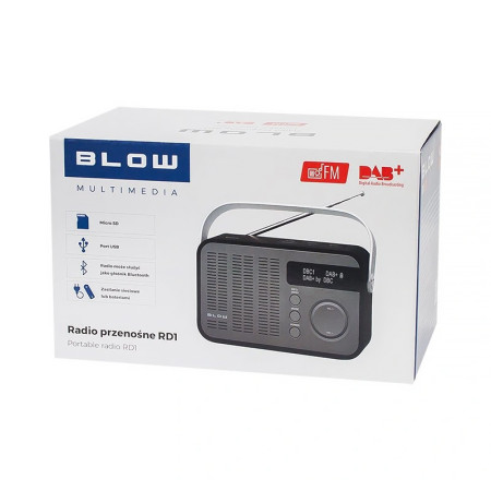 Rádio prenosné BLOW RD1 s BT+USB+SD s DAB+ (-% po oprave)