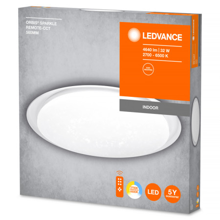 Svietidlo LEDVANCE ORBIS SPARKLE 560mm 32W REMOTE-CCT 28-6000K 4640lm