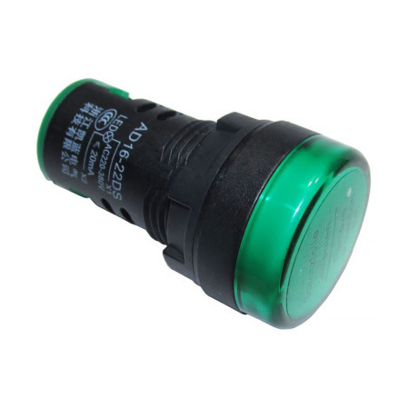 Kontrolka LED 230V AD16-22DS 29mm zelená