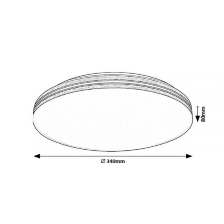 Stropnica LED 340mm 18w 4000K biela 1350lm RABALUX 71173 OSCAR2