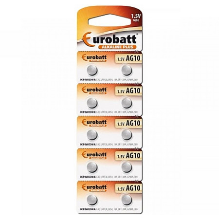 Batéria EUROBATT 389/390 (SR54, LR54, AG10, SR1130, SR1131)