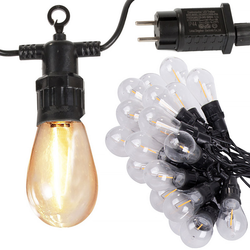 Reťaz svietiaca LED WW 20ks 20m IP44 ML1530120 nadpájateľné