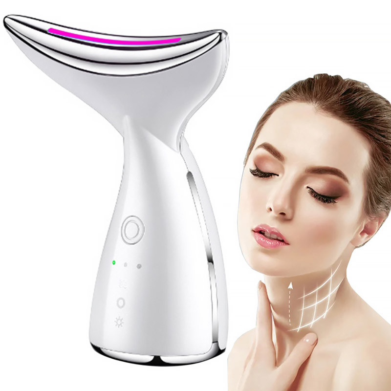 Masážny prístroj na vyhladenie krku a tváre EMS INTELLIGENT COLOR LIGHT NECK WHITE