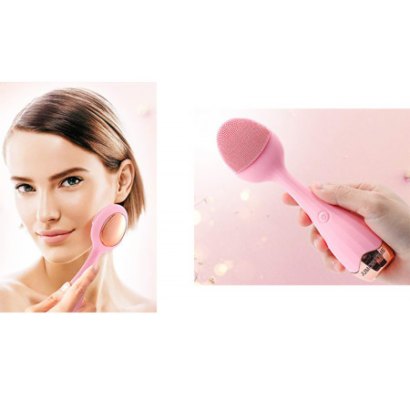 Sonická kefka na čistenie a masírovanie tváre FACIAL CLEANSING MASSAGER AE-619 PINK