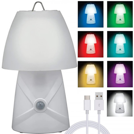 Lampa stolová LED 37lm RGB+WW+PIR NIGHT LAMP