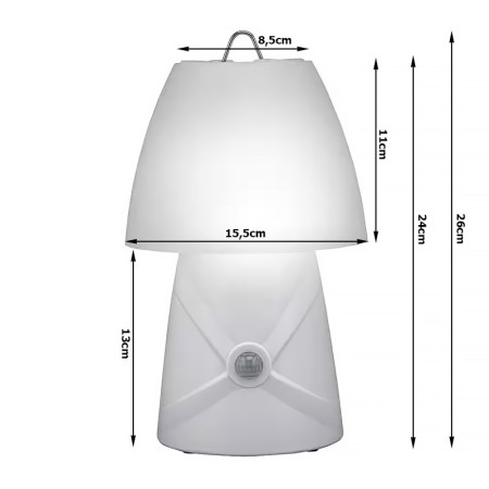 Lampa stolová LED 37lm RGB+WW+PIR NIGHT LAMP