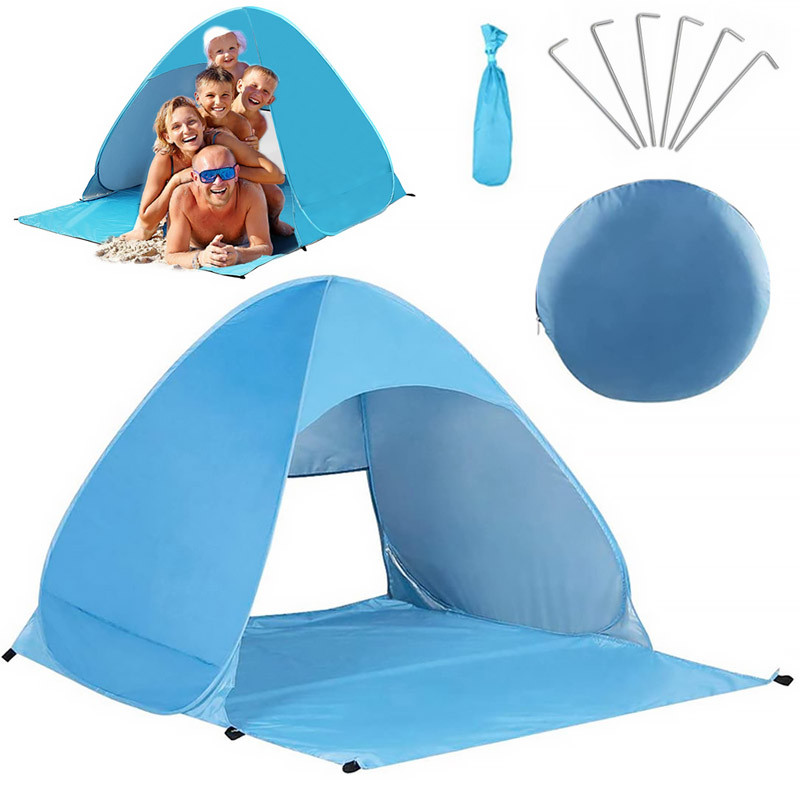 Stan plážový modrý POP-UP BEACH TENT SP-417 160x140x115cm