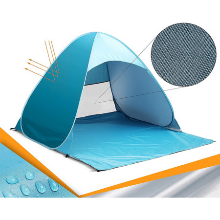 Stan plážový modrý POP-UP BEACH TENT SP-417 160x140x115cm