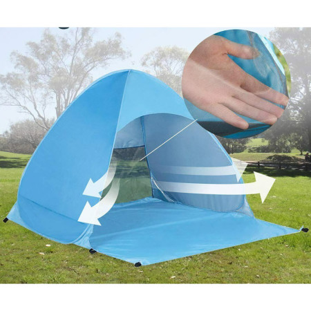 Stan plážový modrý POP-UP BEACH TENT SP-417 160x140x115cm