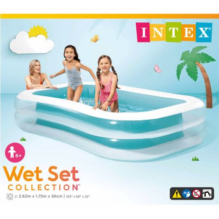 Bazén INTEX 56483 262x175x56cm bielo-modrý