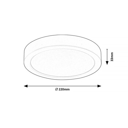 Stropnica LED 220mm 24w 4000K IP20 čierna 2580lm RABALUX 71200 SHAUN2 okrúhle