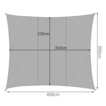 Tieniaca plachta 4x3m sivá GARDLOV 23143