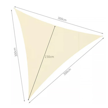 Tieniaca plachta 3x3x3m béžová GARDLOV 23146