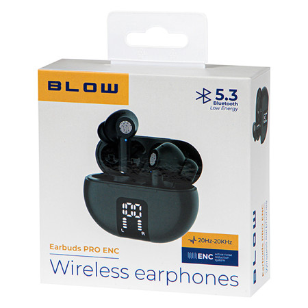 Slúchadlá BLUETOOTH do uši BLOW Earbuds PRO ENC BLACK TWS