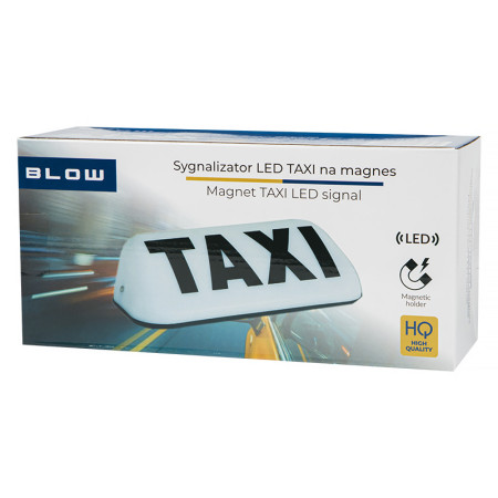 Sveteľná LED magnetická tabuľa TAXI na strechu auta