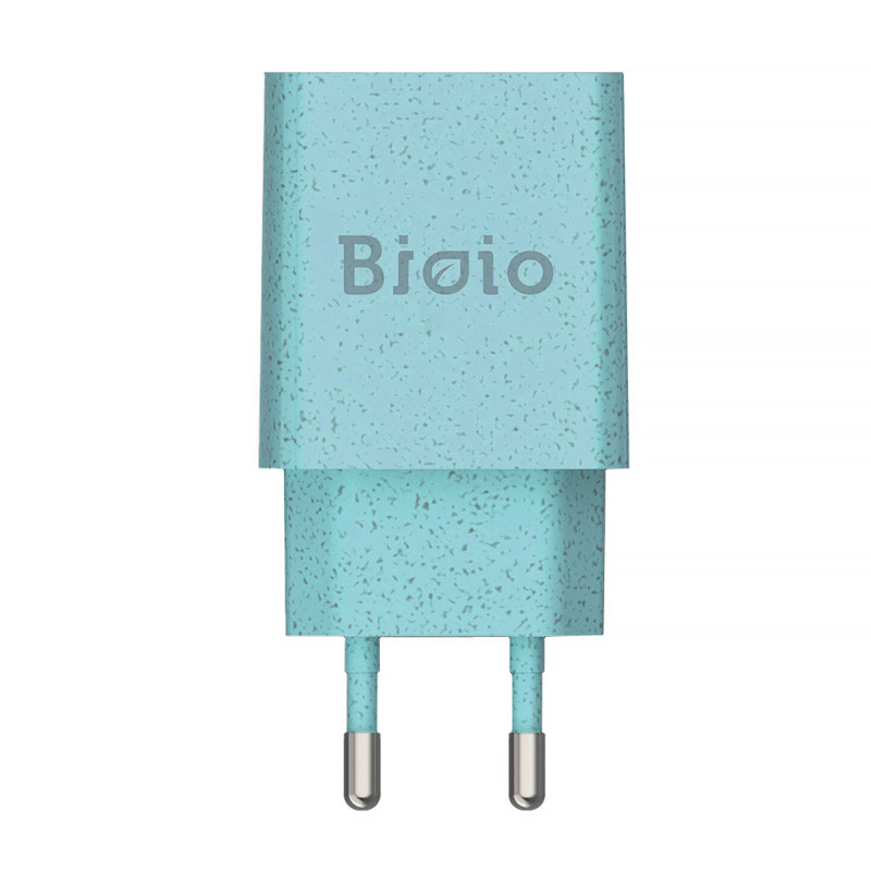 Adaptér 1xUSB 230V/5V 2,4A modrý BIOIO GSM115195 EKO Save the planet