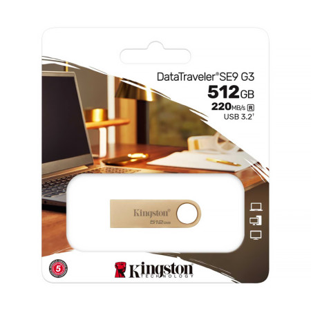 Kľúč USB 512GB 3.2 KINGSTON Data Traveler SE9 G3 kovový 220MB/s