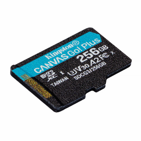 Karta Micro SD+adaptér 256GB class10 KINGSTON CANVAS GO! 170MB/s