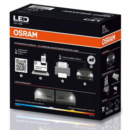 Žiarovka OSRAM AUTO H4 LED 64193DWNB 23/27W 6000K (2ks) homologizované v SR