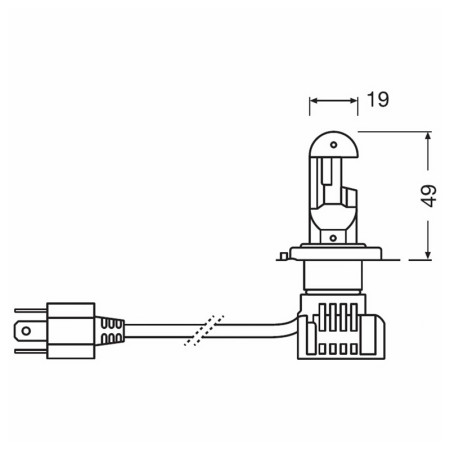 Žiarovka OSRAM AUTO H4 LED 64193DWNB 23/27W 6000K (2ks) homologizované v SR