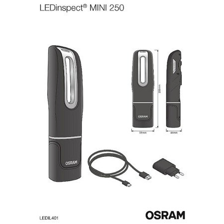 Svietidlo OSRAM LEDinspect MINI 250 pracovné ACU