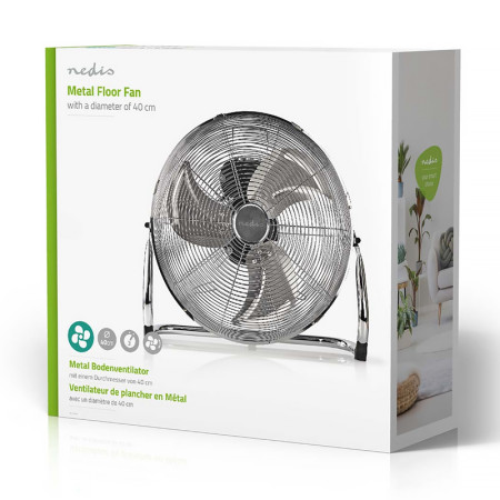 Ventilátor podlahový 40cm kovový Nedis FNFL10CCR40