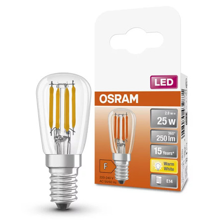 Žiarovka OSRAM LED E14 2,8W/827 do chladničky FILAMENT T2625