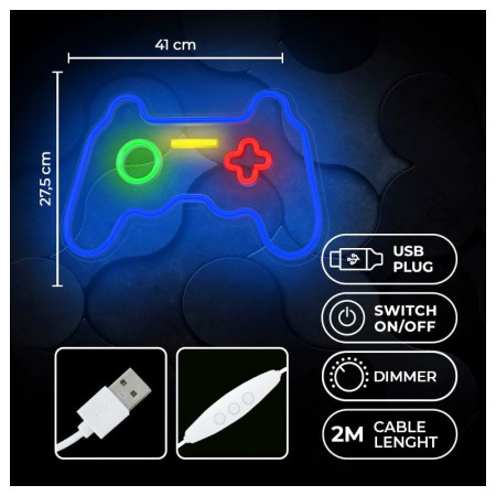 FOREVER LIGHT NEON LED dekorácia GAMEPAD FPNE03X (RTV100446)