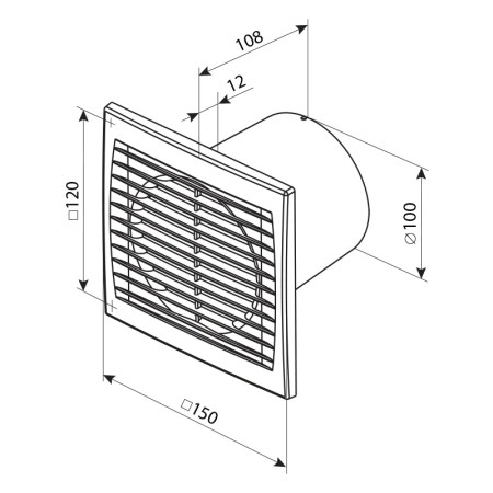 Ventilátor VENTS 100ST dojazd