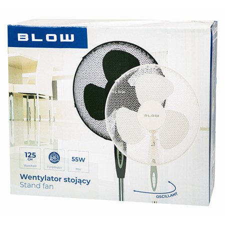 Ventilátor stojanový 40cm BLOW 44-026 čierny