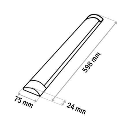 Svietidlo lineárne LED 60cm QTEC Q-33B 18W 4000K 1440lm čierne