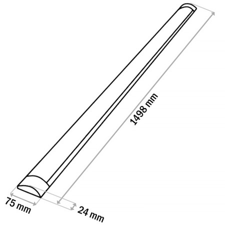 Svietidlo lineárne LED 150cm QTEC Q-37B 45W 4000K 3600lm čierne