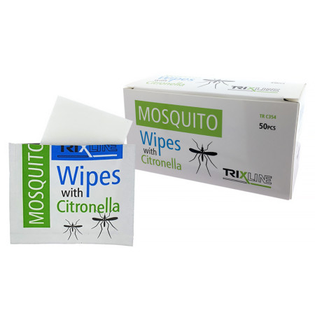 Vlhčené obrúsky proti komárom MOSQUITO TRIXLINE TR C354 s citronelou (50ks)