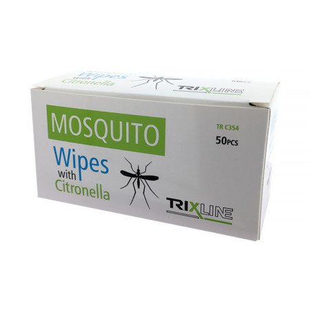 Vlhčené obrúsky proti komárom MOSQUITO TRIXLINE TR C354 s citronelou (50ks)