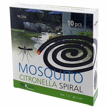 Špirála proti komárom MOSQUITO SPIRAL TRIXLINE TR C356 citronelou (10ks)